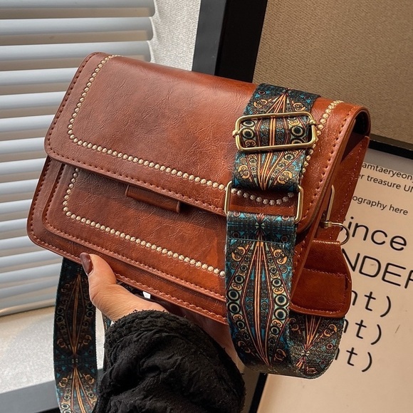 Allison Clothing Bags Mini Brown Guitar Strap Crossbody Bag Purse